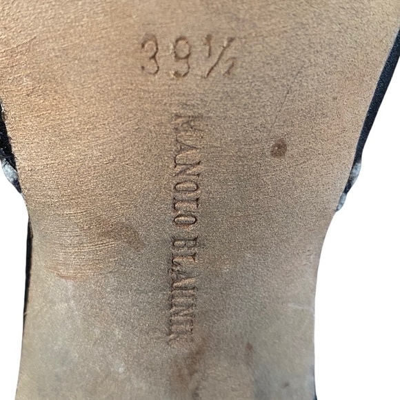 MANOLO BLAHNIK Satin Pointed-Toe Mules SZ 39.5 - Picture 8 of 8